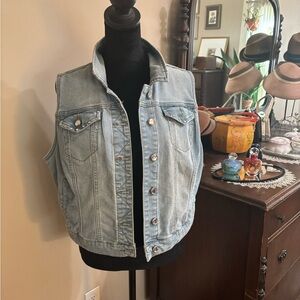 Candie's Light Blue Denim Vest